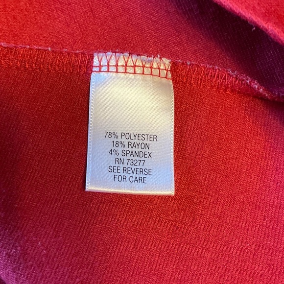 Croft & Barrow Rich Red Long Sleeve Dress - Picture 6 of 7